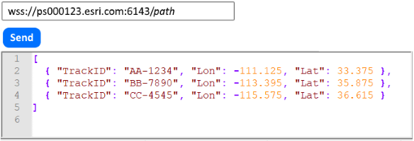 Event data organized in a JSON array. Event data organized in a JSON array.