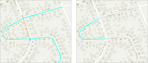 Split a line using a line to create one line and one multipart line Split a line using a line to create one line and one multipart line